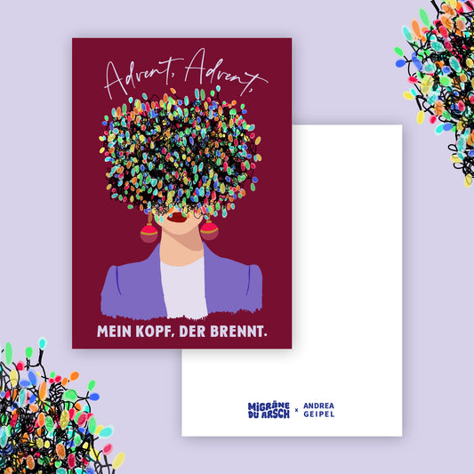 Weihnachtspostkarte illustriert von Künstlerin Andrea Geipel