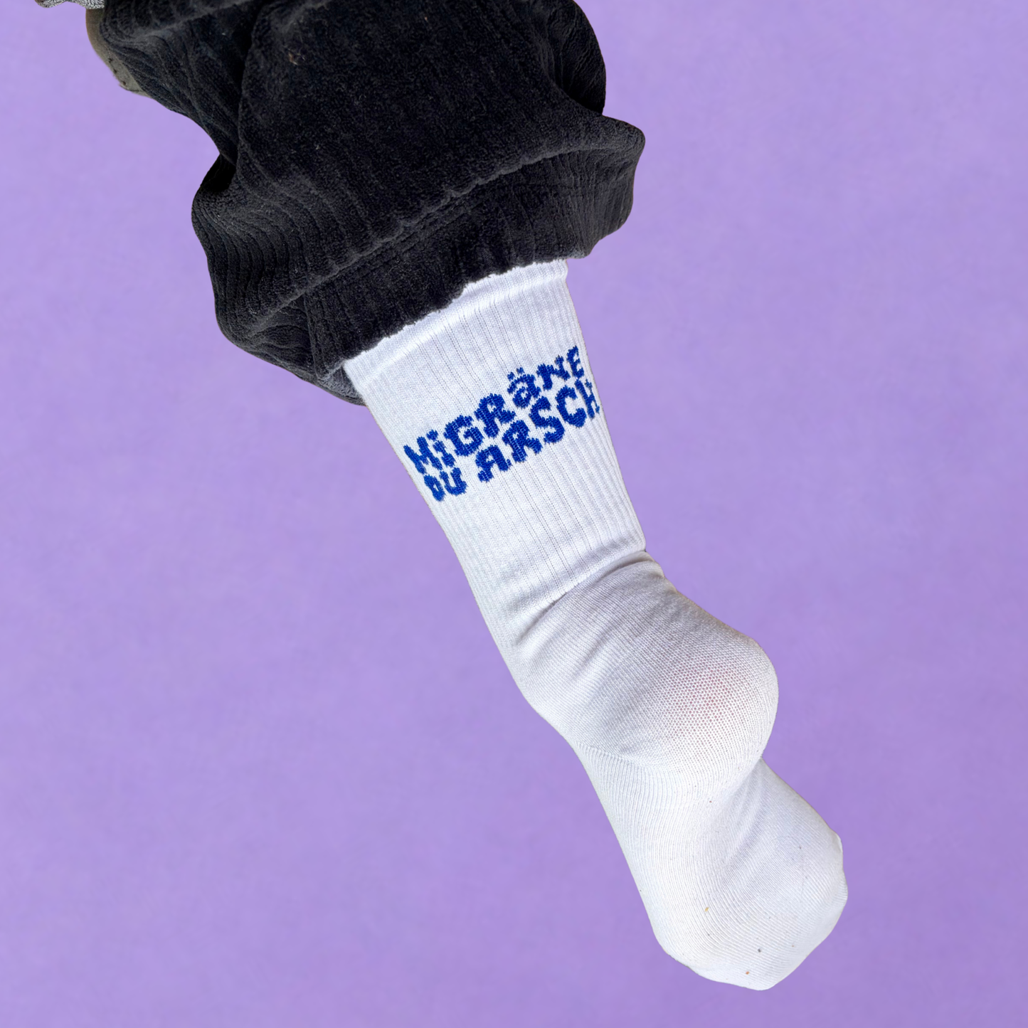 Statement Socken  "Migräne du Arsch"