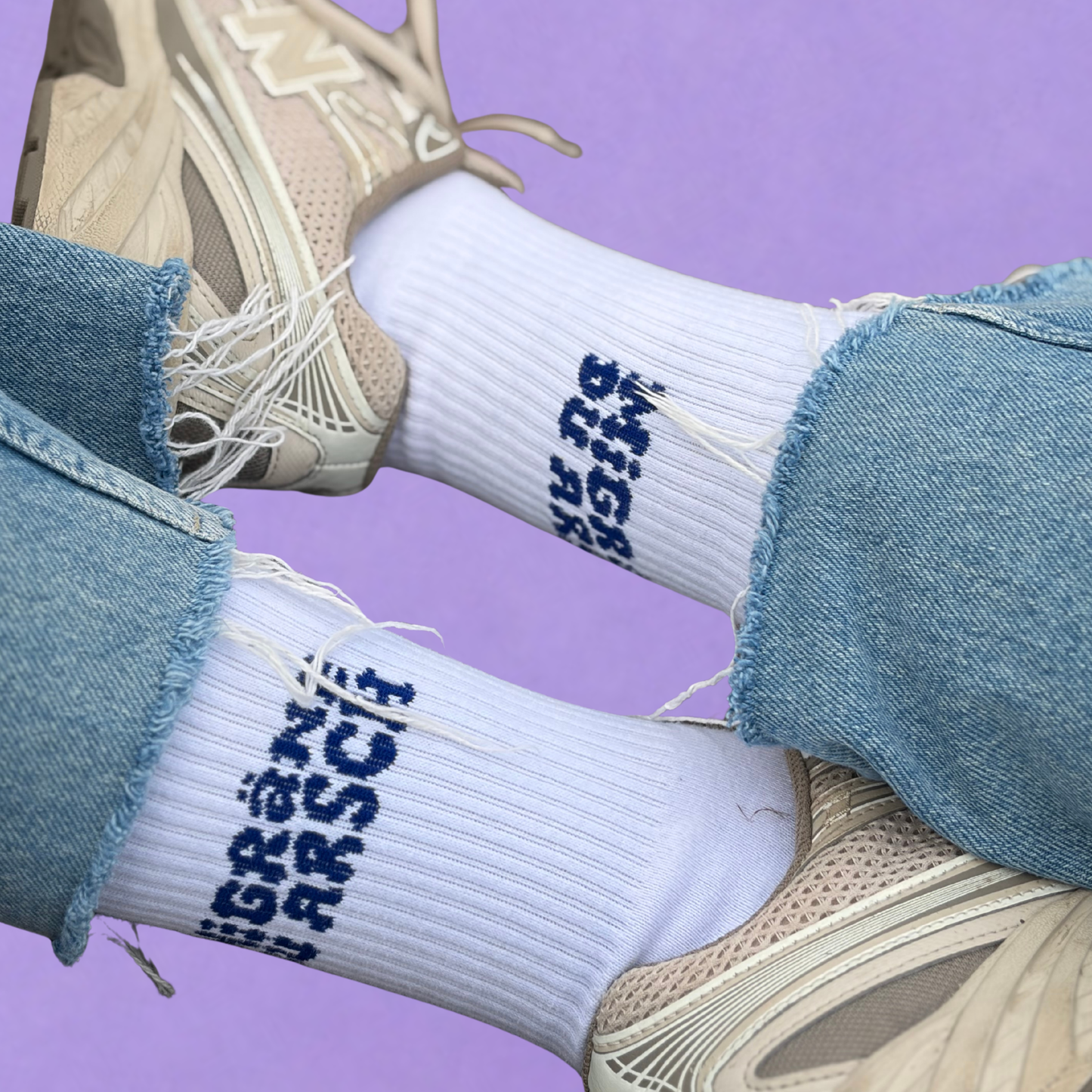 Statement Socken  "Migräne du Arsch"